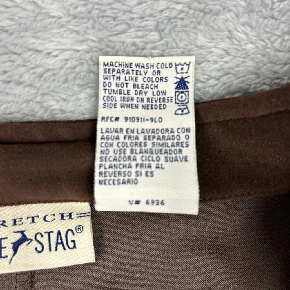 Vtg Microfiber Skirt 12-14 Brown Midi Flared Hem‎ Panel Construction Tea Length